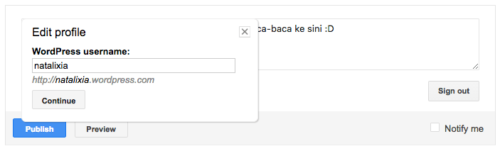 #JuliNgeblog Komentar di Blogspot dengan ID WordPress 02